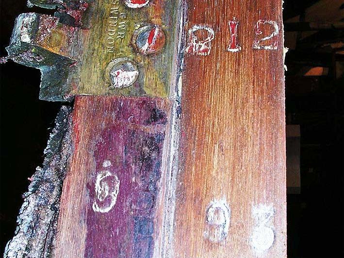 Markings on door timber