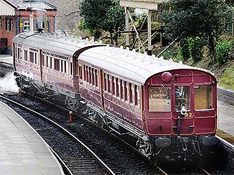 Railmotor No.93 and Trailer No.92 at Llangollen
