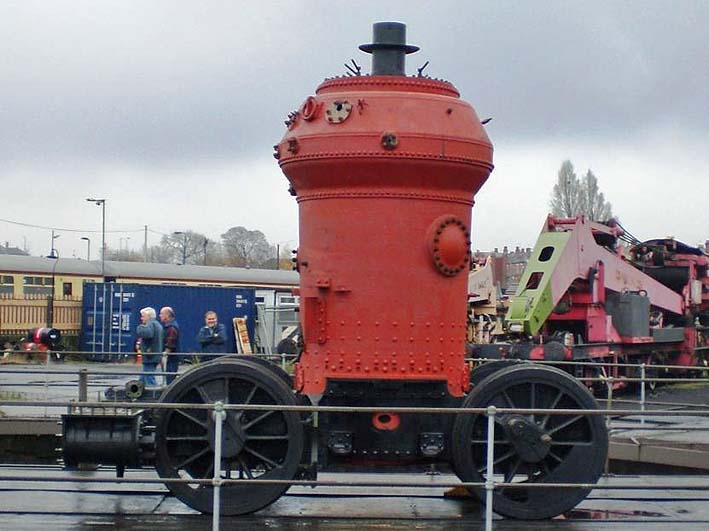 The boiler in the frames at Tyseley